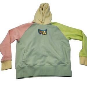 Teddy Fresh Spongebob colorblock hoodie neon pastel green